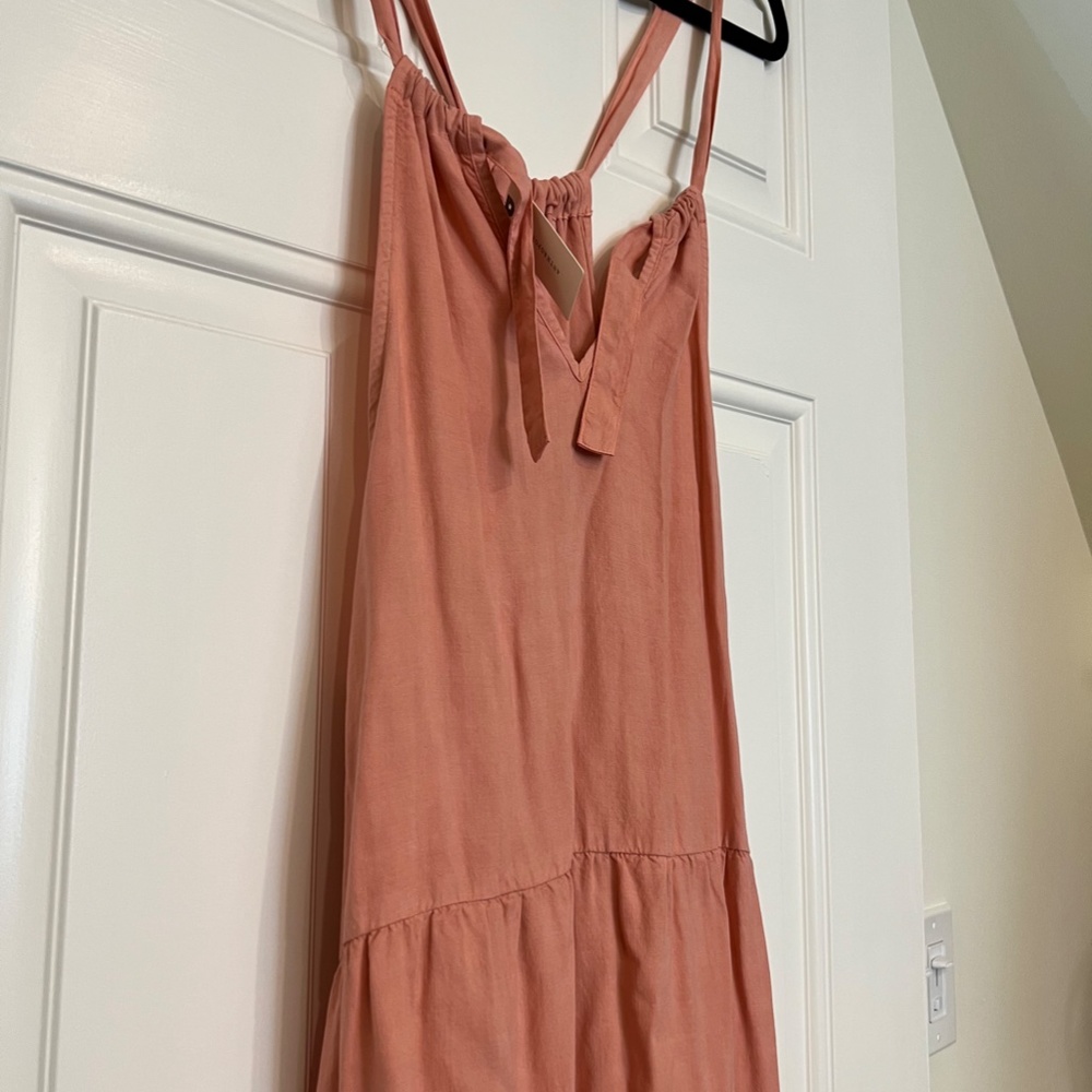 CLOTH AND STONE HALTER DRESS - SOFT PINK - SIZE L - Picture 5 of 6